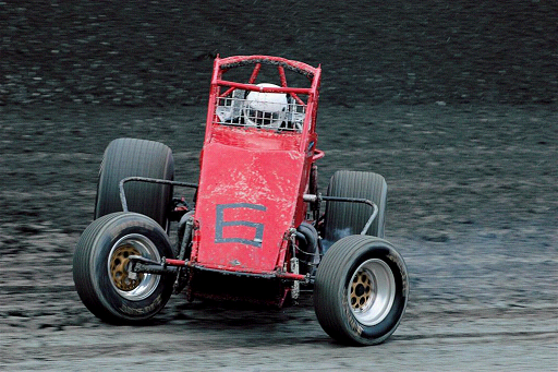 Colton driving the Bill and Teresa Alseth #6 360 at the USACC show at Skagit Speedway - 2006