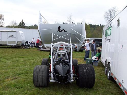 Back of Colton Heath 360 Sprint Car