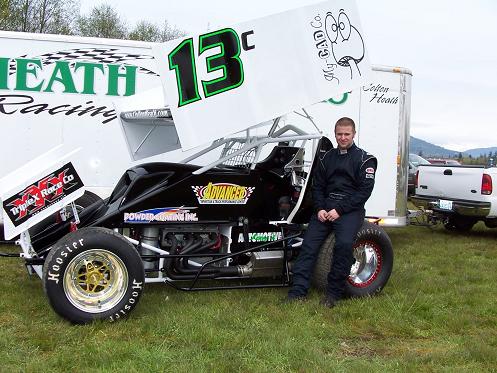 Colton Heath of Heath Racing with his 360 Sprint Car