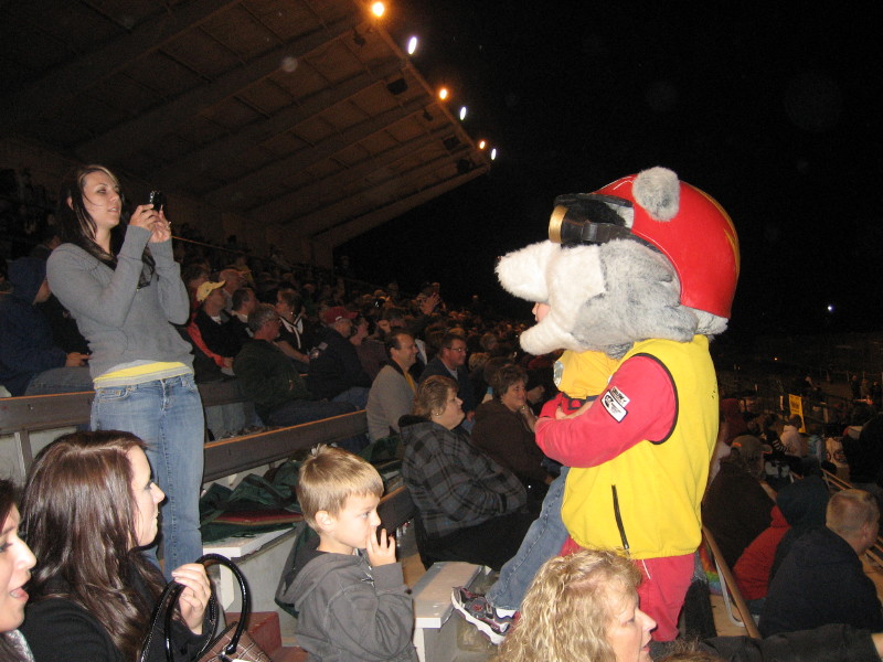 Racey Posing With A Friend at Evergreen Speedway