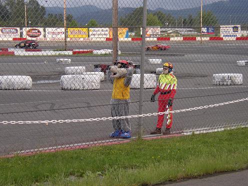 Racey Lining Them Up at Evergreen Speedway